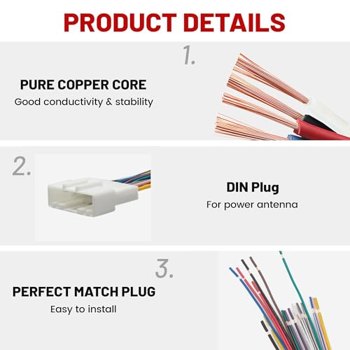 RED WOLF هارنس توصيل راديو السيارة RED WOLF 20 PIN مع وظيفة SWC VSS لسيارات سوبارو فورستر وإمبريزا وليجاسي من 2010-2013، ونيسان ألتيما ورورغ من 2009-2013 لتوصيل راديو بعد السوق - Image 3