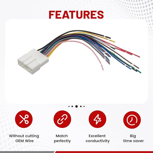 RED WOLF هارنس توصيل راديو السيارة RED WOLF 20 PIN مع وظيفة SWC VSS لسيارات سوبارو فورستر وإمبريزا وليجاسي من 2010-2013، ونيسان ألتيما ورورغ من 2009-2013 لتوصيل راديو بعد السوق - Image 4