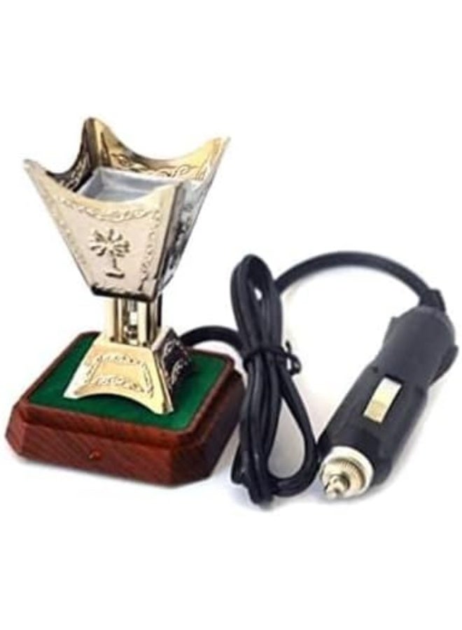 KOVAR Electric Car Oud Burner, Traditional Incense Holder with Power Adapter, Metal (COLOR 2) - Image 2