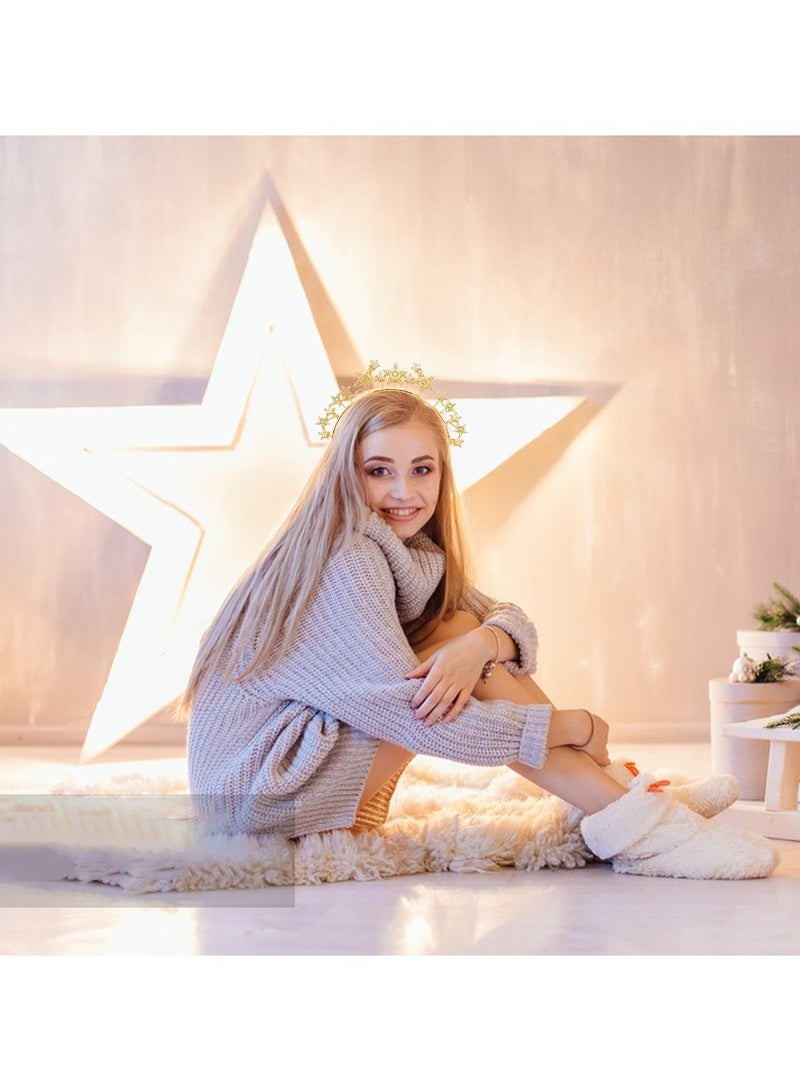 Kormesic طقم أربطة رأس معدنية فاخرة على شكل نجمة - 5 قطع، مناسبة لحفلات الزفاف، الحفلات، أعياد الميلاد، وأكثر - Image 5