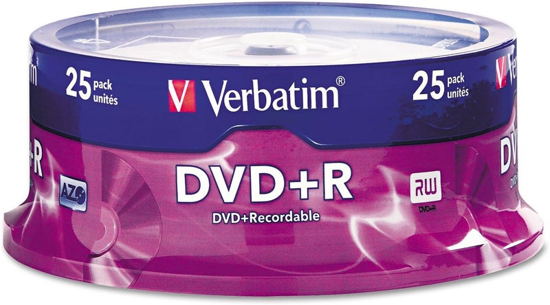 VERBATIM أقراص DVD+R فارغة صبغة AZO سعة 4.7GB سرعة 16X - 25 قرص في علبة - Image 1