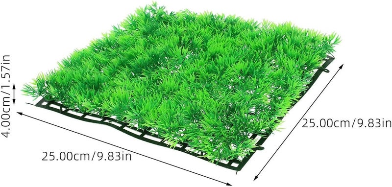Aquarium Fake Grass Cushion Artificial Turf Pad 25x25cm Realistic Washable Fish Tank Mat Decoration for Aquatic Pets - Image 2