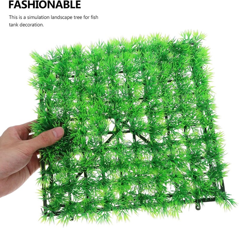 Aquarium Fake Grass Cushion Artificial Turf Pad 25x25cm Realistic Washable Fish Tank Mat Decoration for Aquatic Pets - Image 3