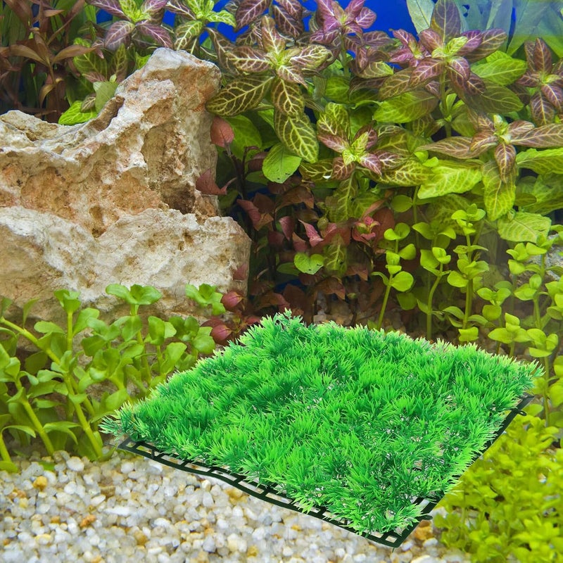 Aquarium Fake Grass Cushion Artificial Turf Pad 25x25cm Realistic Washable Fish Tank Mat Decoration for Aquatic Pets - Image 5