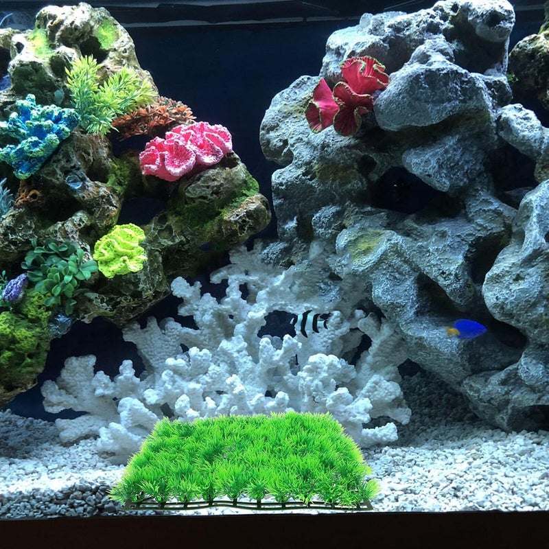 Aquarium Fake Grass Cushion Artificial Turf Pad 25x25cm Realistic Washable Fish Tank Mat Decoration for Aquatic Pets - Image 4