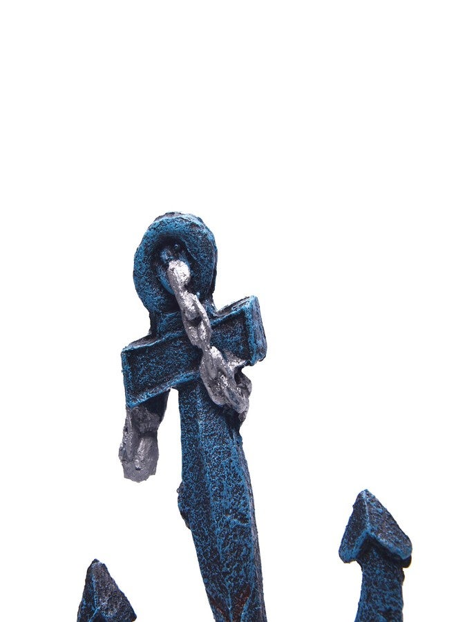 Saim Aquarium Boat Anchor Decoration, Simulation Resin Hide Boat Anchor Fish Tank Decoration for Home Garden Desktop Aquarium Landscape Decor - Image 3