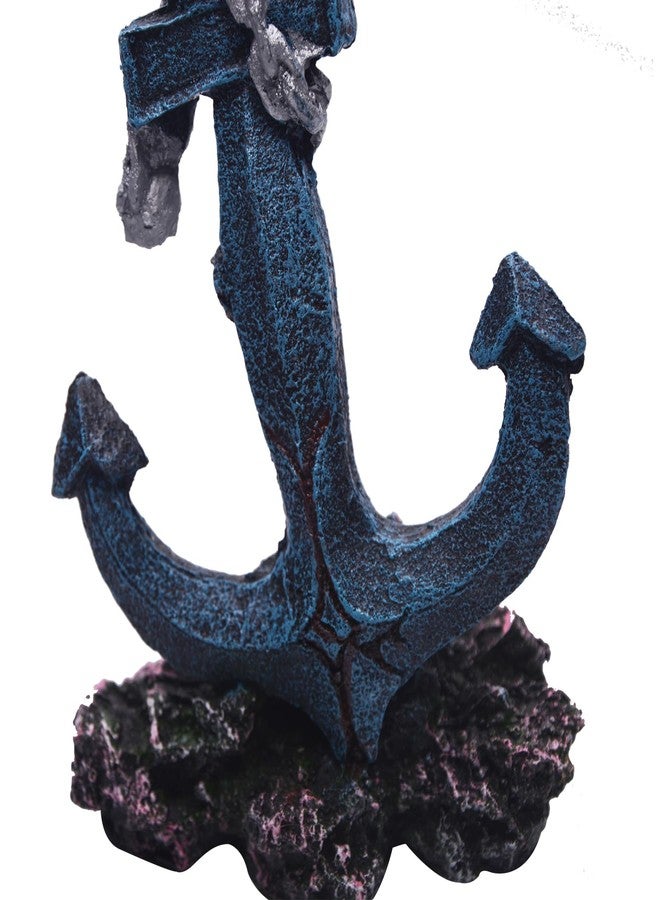 Saim Aquarium Boat Anchor Decoration, Simulation Resin Hide Boat Anchor Fish Tank Decoration for Home Garden Desktop Aquarium Landscape Decor - Image 4
