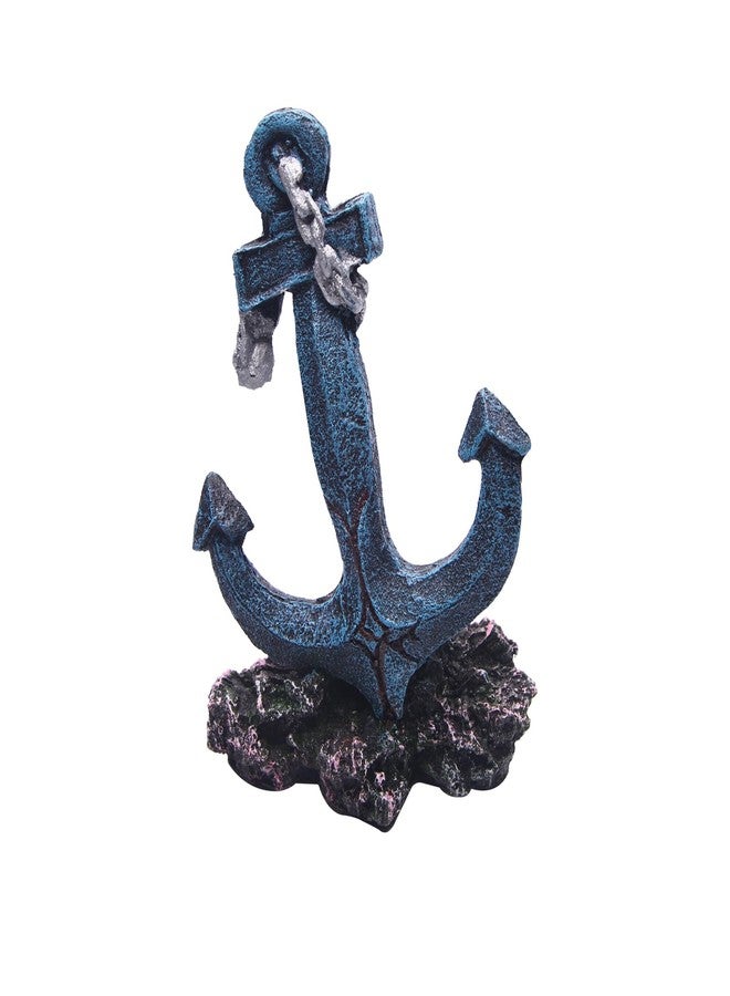 Saim Aquarium Boat Anchor Decoration, Simulation Resin Hide Boat Anchor Fish Tank Decoration for Home Garden Desktop Aquarium Landscape Decor - Image 1