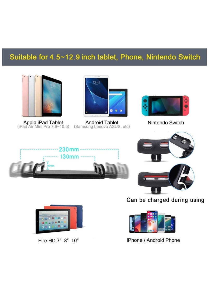 Tablet Stand Adjustable,Foldable Tablet Stand for Bed,Aluminum Universal Flexible Tablet Holder with 360 Degree Rotation for iPad/iPhoneX/iPad Pro/N-Switch,or Other 4.5~12.9 Inches Devices (Black) - Image 5