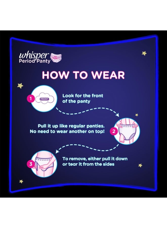 Whisper Whisper Super Absorbent Period Panty, 18 M-L Pants, 360 Degree Leakage Protection for Heavy Flow, Panty like Fit, Full back Coverage, Absorbs Heavy Gushes, Silky Soft, Comfortable Feel - Image 5