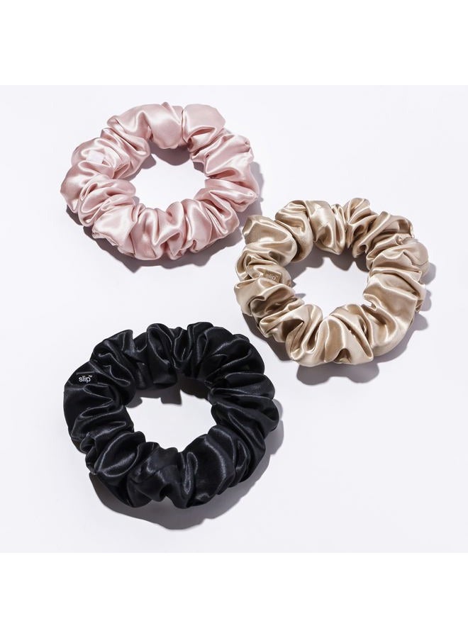 SLIP Women's Set of 3 Large Silk Scrunchies, Multi, 3 Count - Image 5