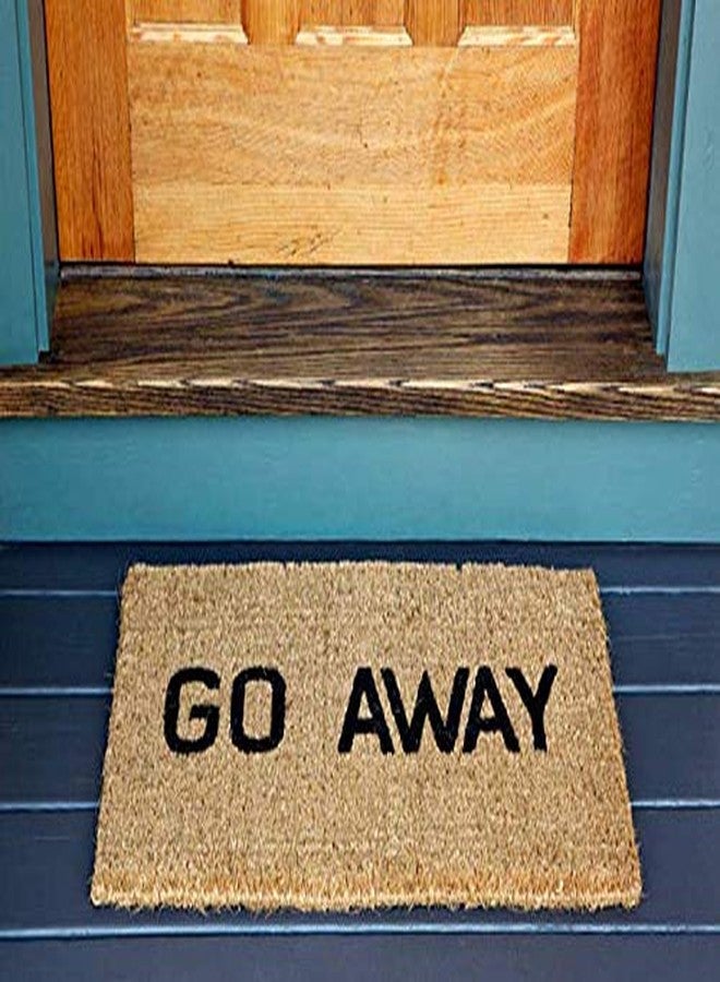 Kempf Go Away Doormat, 16 by 27 by 1-Inch, Funny Entrance Mat, Natural Coco Coir Fiber, No Rubber Backing - Image 3