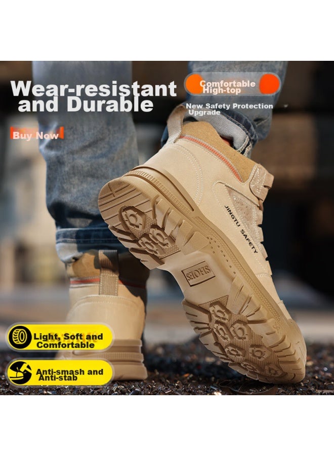 Jingtu Jingtu Safety Shoes For Men, High-top, Steel Toe Cap, Puncture-resistant, Wear-resistant, Safety Work Functional Shoes E3086-j 43  - Image 3