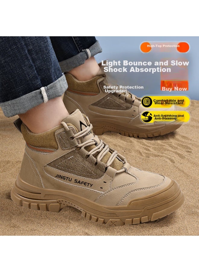 Jingtu Jingtu Safety Shoes For Men, High-top, Steel Toe Cap, Puncture-resistant, Wear-resistant, Safety Work Functional Shoes E3086-j 43  - Image 5