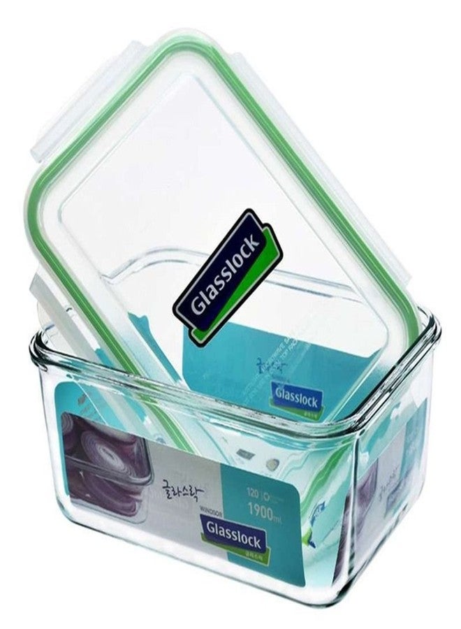 Glasslock Food Storage Container- 8 Cup-rect. - Image 1