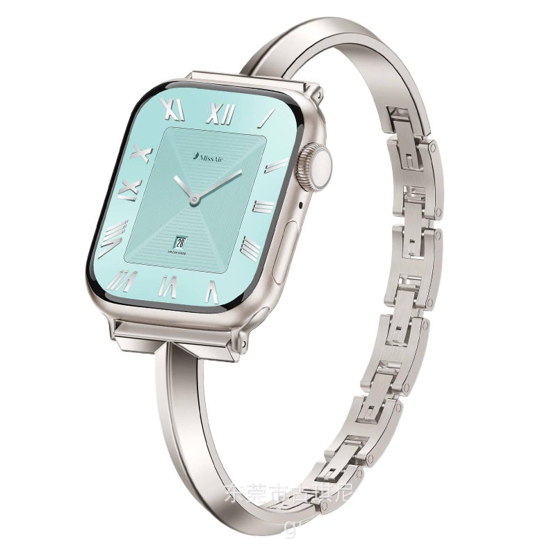 Starlight Resin Bracelet Strap Smartwatch Band Compatible with Apple Watch with Adjustable Fit Replacement Strap for Daily Wear - Image 1