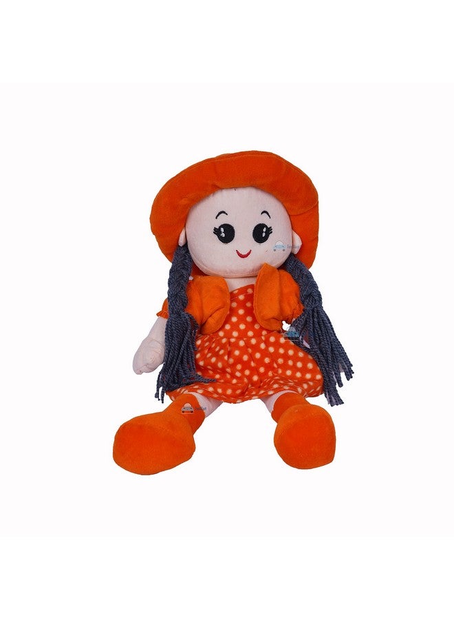 FunBlast Soft Doll for Girls - Doll Soft Toys for Girls, Soft Doll Set with Embroidered Face for Girls, Boys, Children (Orange Color)-40 CM - Image 2