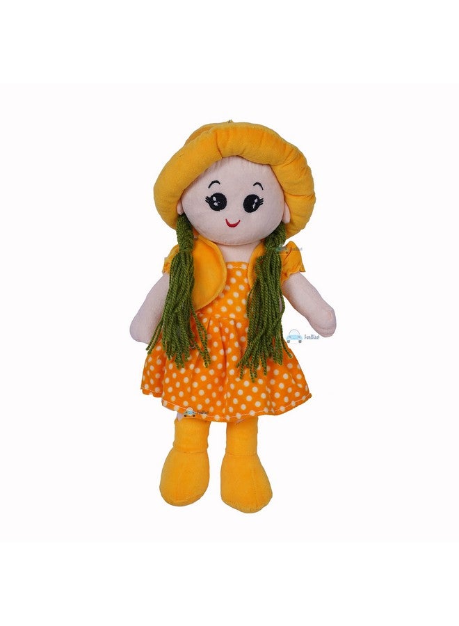 FunBlast Soft Doll for Girls - Doll Soft Toys for Girls, Soft Doll Set with Embroidered Face for Girls, Boys, Children (Orange Color)-40 CM - Image 4