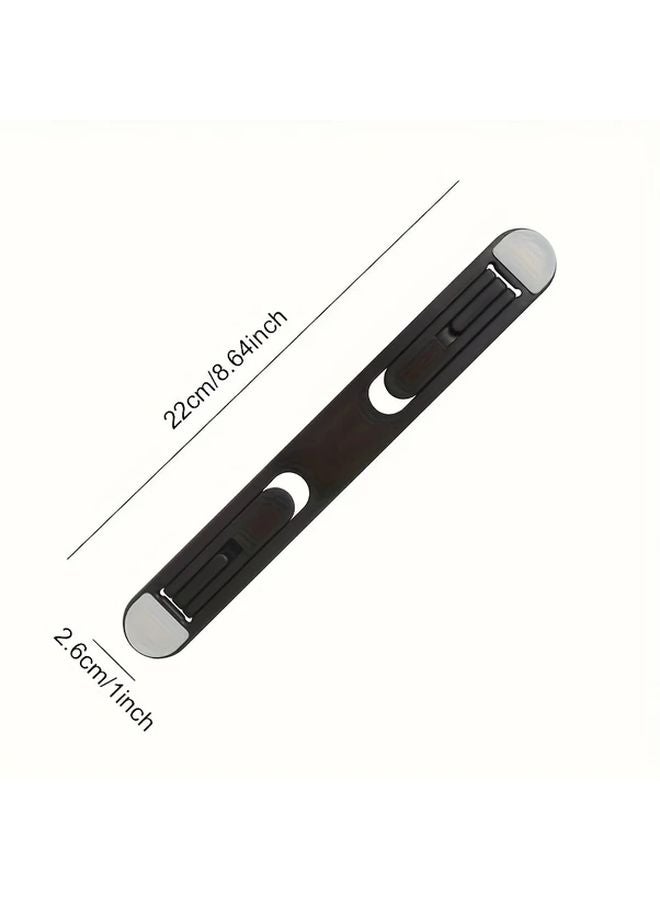 Ergonomic Laptop Stand Adjustable Aluminum Foldable Portable Cooling Base Black - Image 3