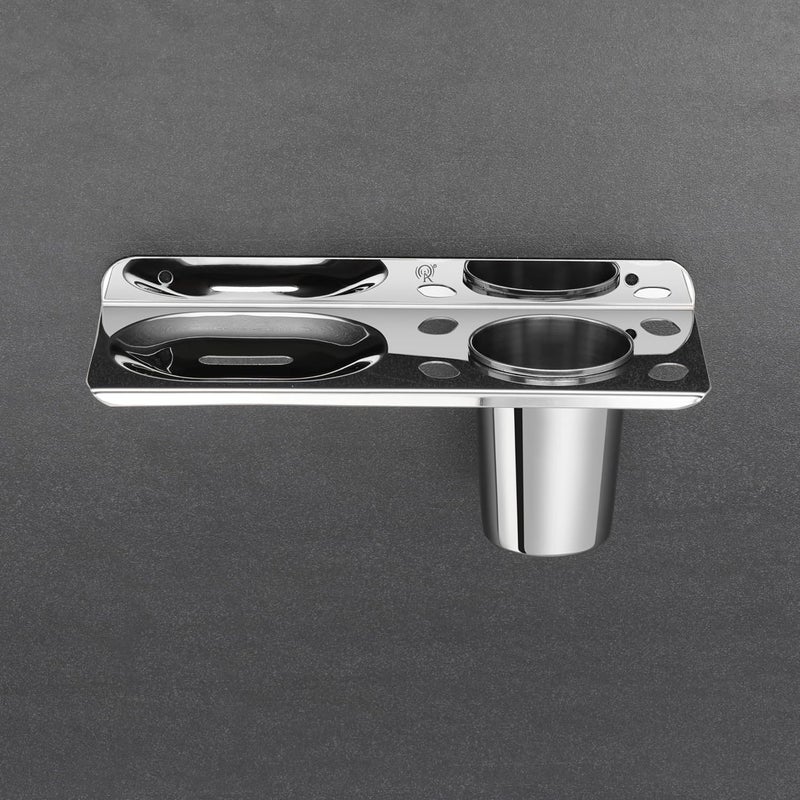 Raxon Innovation Soap Dish Tumbler Holder or Soap Case with Toothbrush Stand Material Stainless Steel Set of 1PS1 SOAPDISH with Tumbler Holder - Image 1