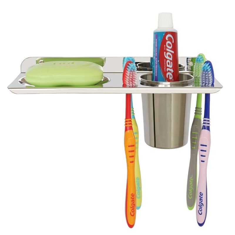 Raxon Innovation Soap Dish Tumbler Holder or Soap Case with Toothbrush Stand Material Stainless Steel Set of 1PS1 SOAPDISH with Tumbler Holder - Image 5