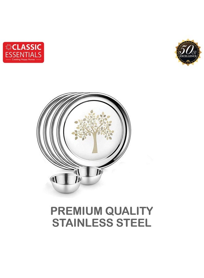 Classic Essentials Stainless Steel Dinner Set|Serves 4 People|Heavy Gauge|Kitchen Set|Permanent Laser-Vriksha, Set of 32 - Image 4