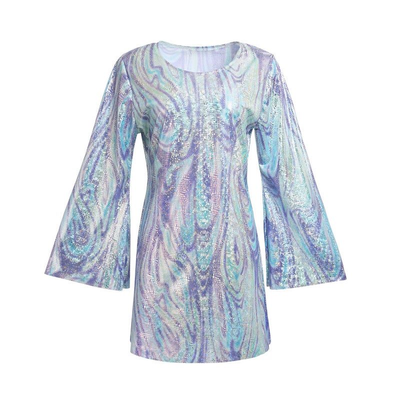 Halloween Hippie Sequin Dress Costume for Women Flared pants - Image 3