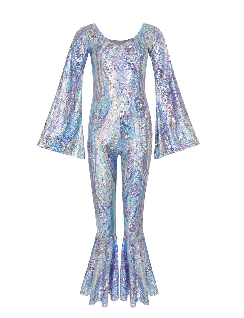 Halloween Hippie Sequin Dress Costume for Women Flared pants - Image 1