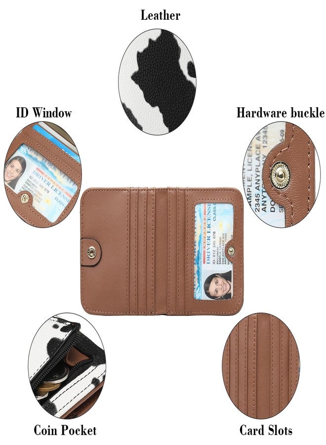 SENDEFN Slim Wallet for Women Bifold Small Leather Zipper Pocket Wallet, RFID Blocking Card Holder with ID Window - Image 5
