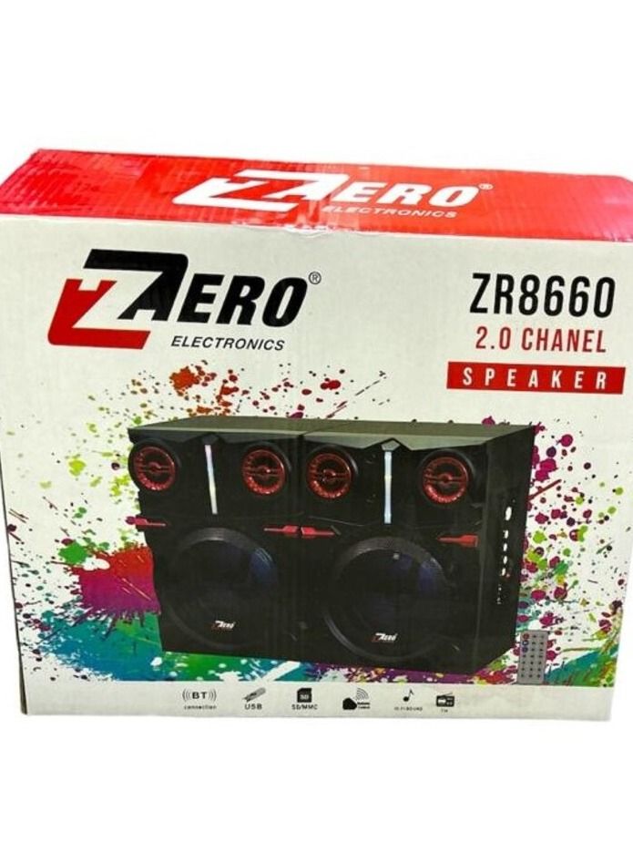 زيرو مكبر صوت زيرو ZR-8660 سلكي/لاسلكي  رمادي - Image 2