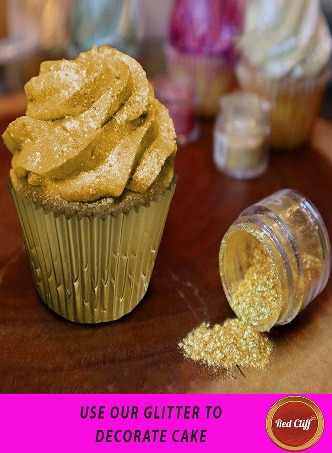 RED CLIFF Premium Edible Glitter - Combo Pack of 12 | Metallic Glitter Ideal for Cake Icing Decoration & Garnishing | 9g | (Edible Glitters | 9gX12 |) - Image 4