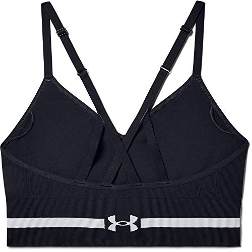 Under Armour Women's Seamless Low Impact Long Sports Bra , Black (001)/Halo Gray , X-Small - Image 4