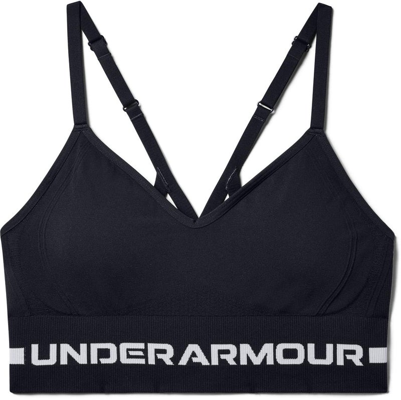 Under Armour Women's Seamless Low Impact Long Sports Bra , Black (001)/Halo Gray , X-Small - Image 5