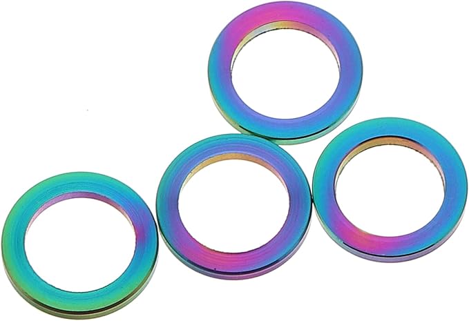 4pcs Metal Bicycle Headset Spacer Washers For Even Pressure Distribution Multi Color - Image 1