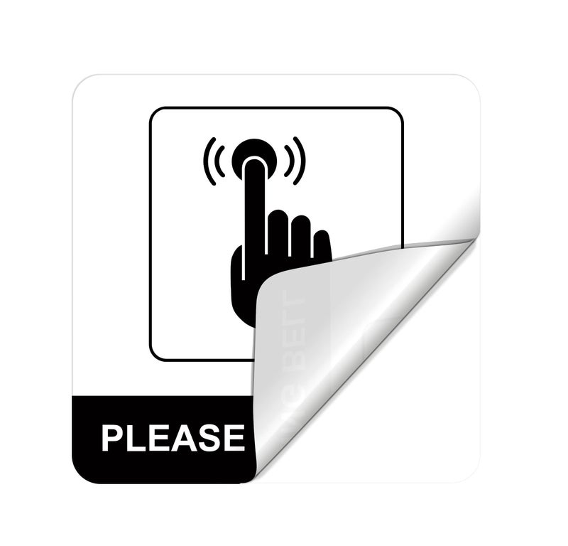 dealzEpic dealzEpic - Please Ring Bell Sign Stickers - Self Adhesive Peel and Stick Decals - 5x5cm  - Image 4