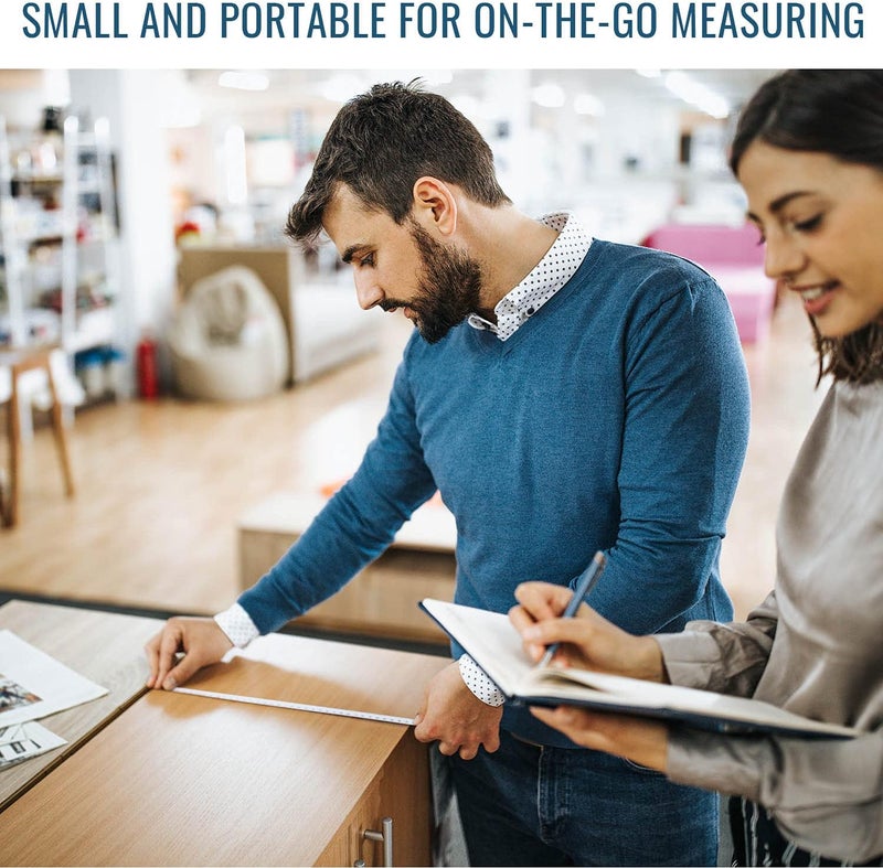 MABIS 60-Inch Retractable Flexible Measuring Tape - Compact Body Tape Measure in Blue - Image 5