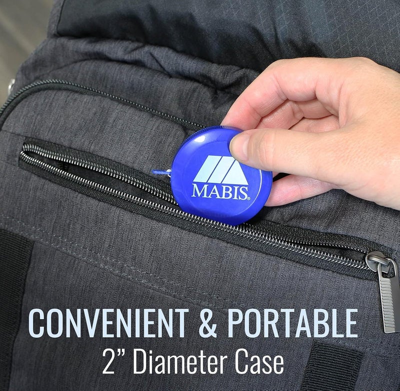 MABIS 60-Inch Retractable Flexible Measuring Tape - Compact Body Tape Measure in Blue - Image 4