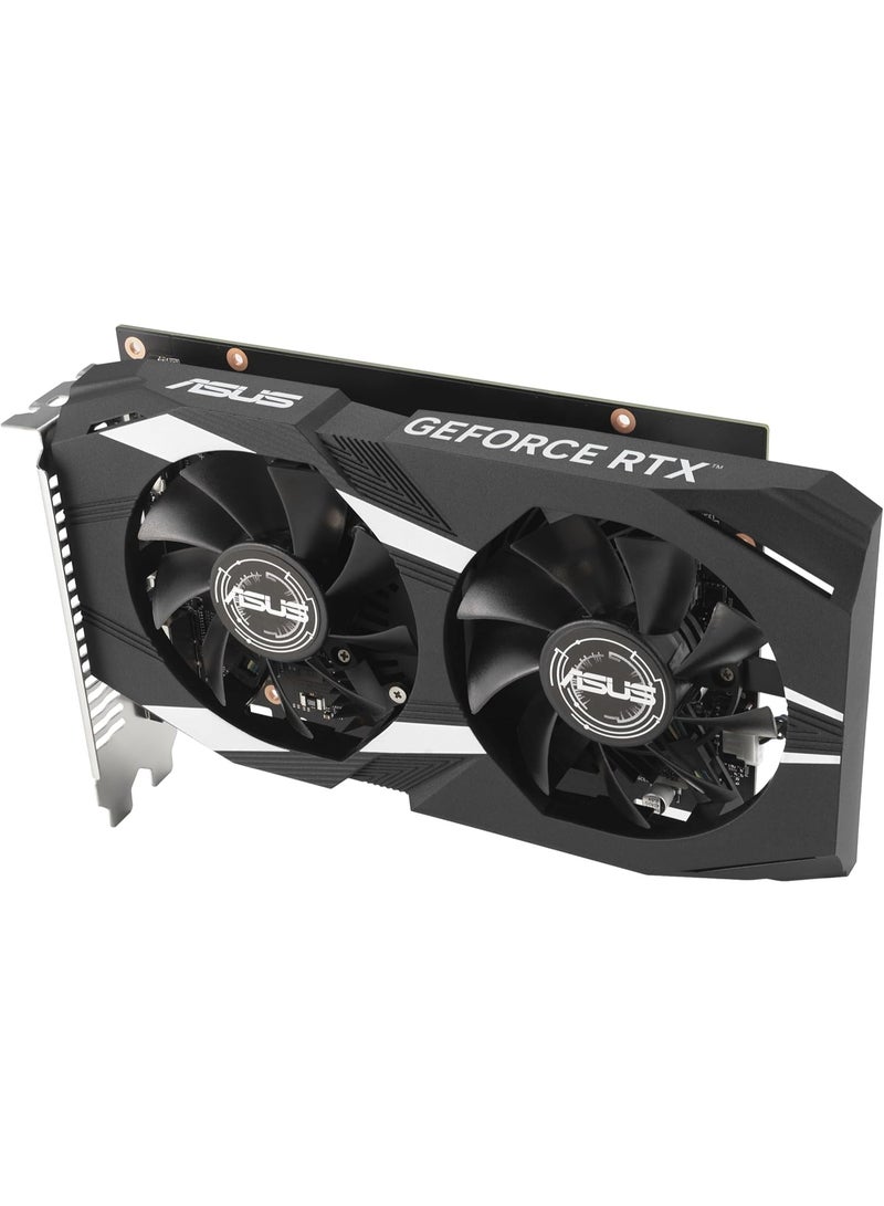 Dual GeForce RTX 3050 OC Edition Graphics Card, 6GB GDDR6 96-Bit Memory, 1537 MHz OC Boost Clock, 2304 CUDA Cores, 14 Gbps Memory Speed, PCI Express 4.0, OpenGL®4.6 | 90YV0K60-M0NA00 - Image 4