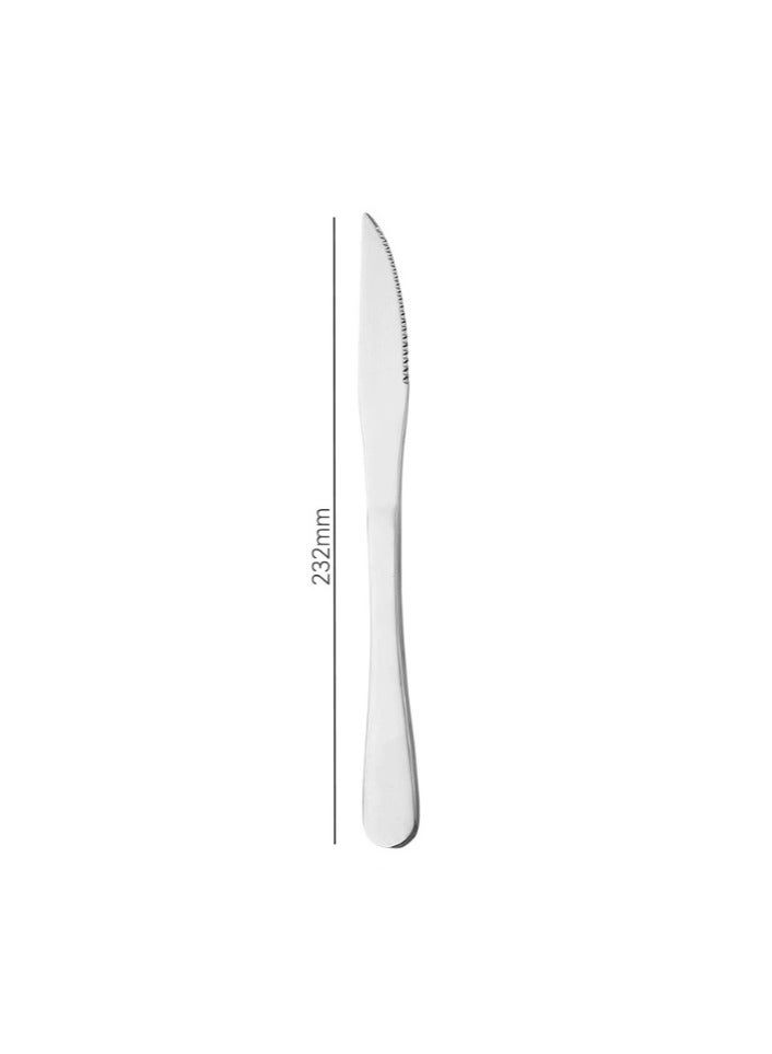 Thick Steak Knife Stainless Steel Tableware Home Beef Steak Knife Silver - Image 1