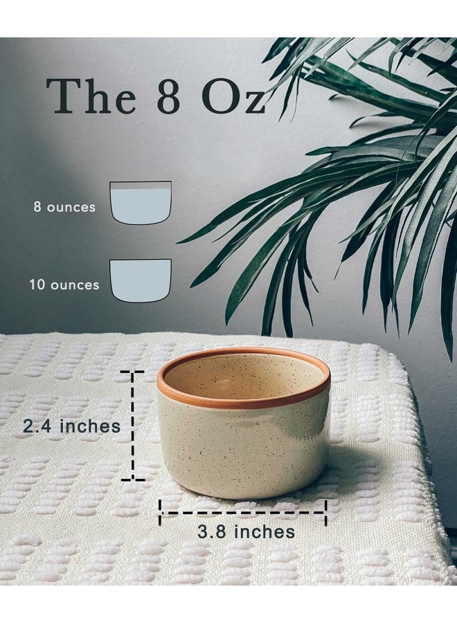 Mora Ceramic Ramekins - 8oz, Set of 6 - Small Oven Safe Baking Dishes/Cups - For Personal Pudding, Creme Brulee, Souffle, Serving Dip, Custard, Ice Cream - Single Mini Bowls - Assorted Neutrals - Image 1