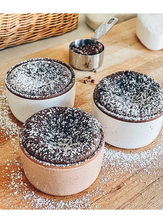 Mora Ceramic Ramekins - 8oz, Set of 6 - Small Oven Safe Baking Dishes/Cups - For Personal Pudding, Creme Brulee, Souffle, Serving Dip, Custard, Ice Cream - Single Mini Bowls - Assorted Neutrals - Image 4