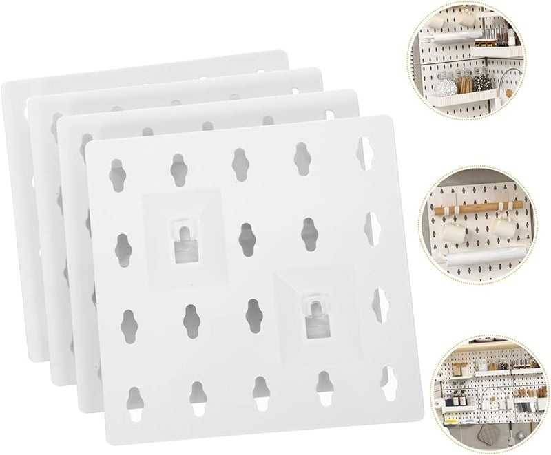 مجموعة منظف الحائط من اللوح الخشبي 16 × 24 بوصة لوحة تخزين بيضاء مثبتة على الحائط للمرآب والمطبخ - Image 3