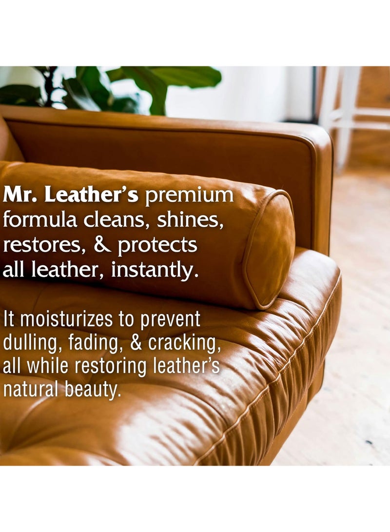Mr. Leather Cleaner and Conditioner – Enriched Leather Conditioner – Leather Protector Liquid to Shine & Protect – Leather Cleaner for Car Interior, Furniture & More 8 oz - Image 3