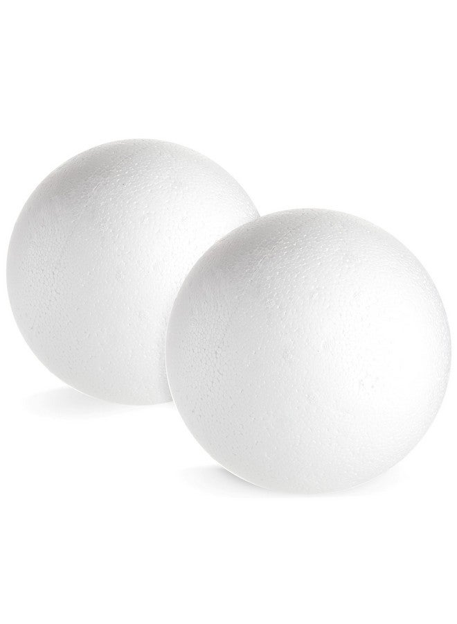 Juvale 2 Pack Large Foam Balls for Crafts, 7.5 Inch Solid Polystyrene Spheres for DIY Projects, Flower Centerpieces (White) - Image 1