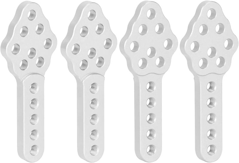 لمحامل ممتصات الصدمات الألومنيومية من نوع Axial، متوافقة مع طرازات SCX10 90046، 90047، D90، D110، بمقياس 1/10، مناسبة للروبوتات الزاحفة من نوع RC، وقابلة لترقية زاوية الارتفاع. أجزاء سيارات RC (لون فضي).