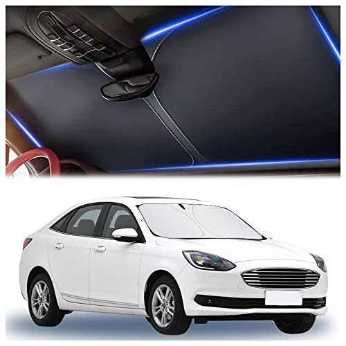Aokdom 240T Thickened Automotive Glass Sunshade and Comes with Storage Bag,Keep Car Interior Cool,Windshield Sun Shade Fit for Small Cars(M(55.12 * 27.6 inch) - Image 1
