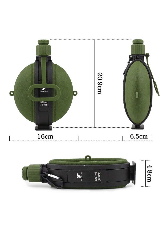 EFUMKE foldable camping travel climbing sports portable telescopic compass water cup silicone water bottle 580ML - Image 3