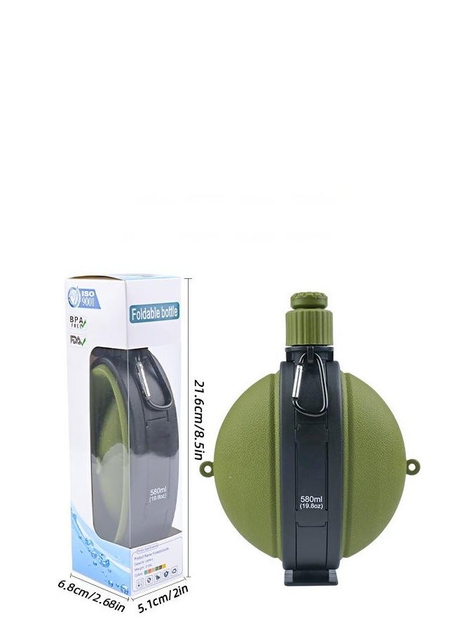 EFUMKE foldable camping travel climbing sports portable telescopic compass water cup silicone water bottle 580ML - Image 4