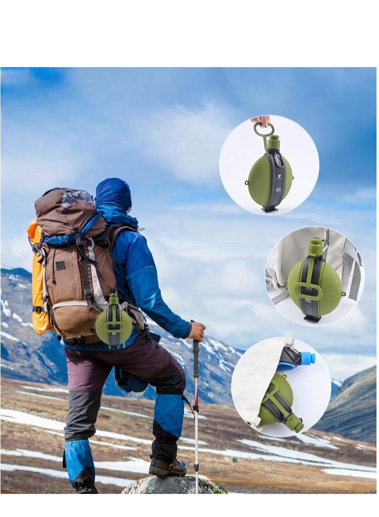 EFUMKE foldable camping travel climbing sports portable telescopic compass water cup silicone water bottle 580ML - Image 5