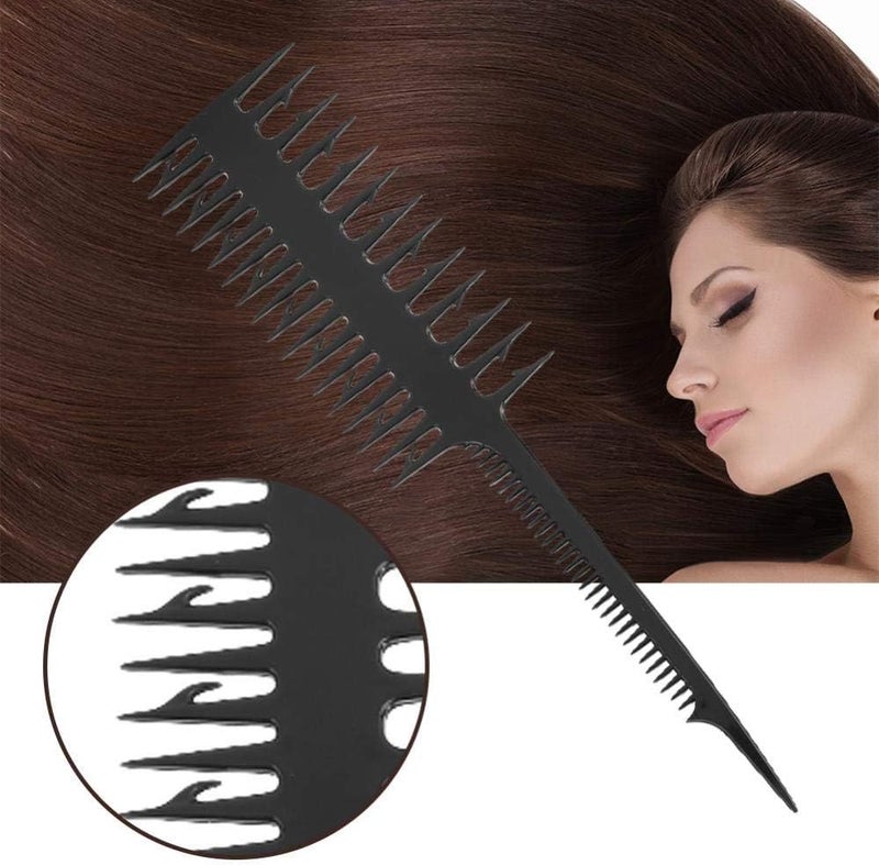 Brrnoo Professional Double-Sided Wide And Fine Teeth, Highlighting Comb, Hair Dyeing Device, Pointed, Needle-Shaped, Piece Strip Dyeing, Hair Braiding Tools For Salon, Household (Black) - Image 4